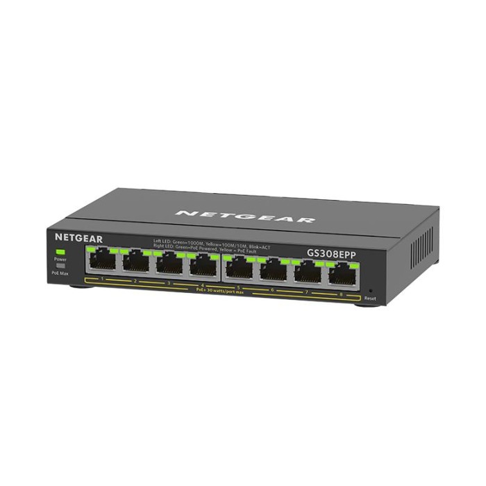 SWITCH RETE 8 PORTE 10/100/1000 GS308EPP-100PES POE