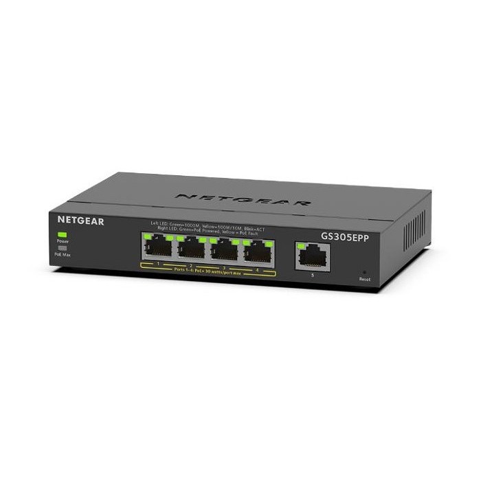 SWITCH RETE 5 PORTE 10/100/1000 GS305EPP-100PES POE