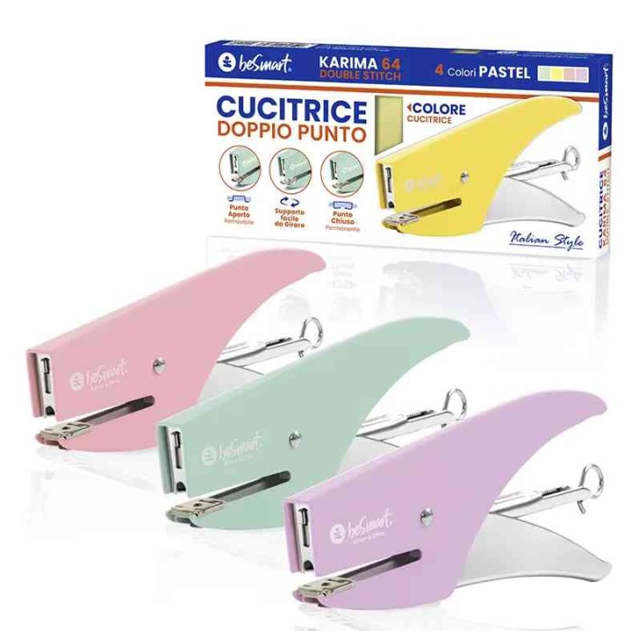 CUCITRICE A PINZA KARIMA - DOPPIO PUNTO - 1 PZ COLORI ASSORTITI