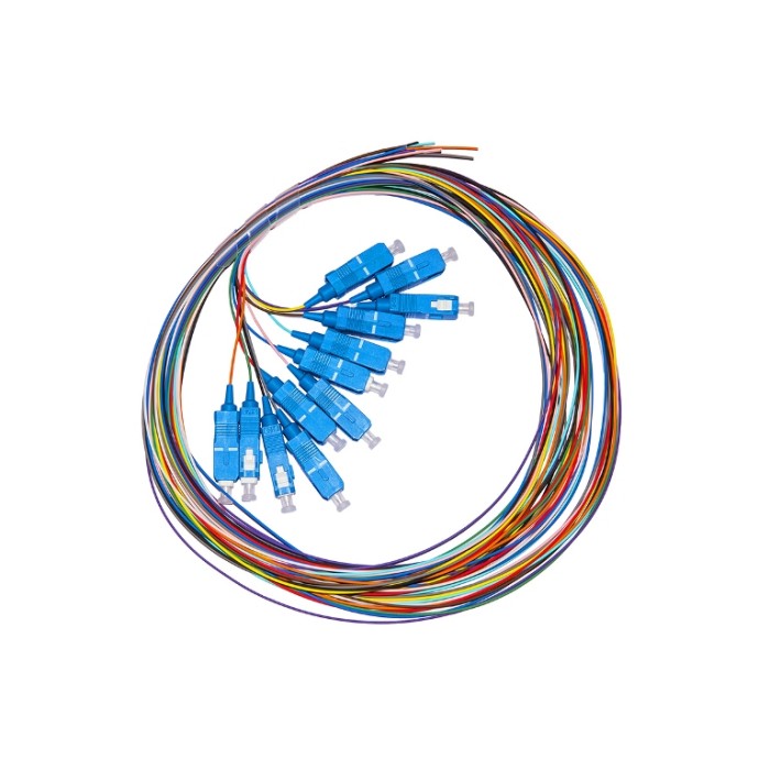 SET 12 CAVI PIGTAIL FIBRA OTTICA COLORATI CONNETTORI SC SINGLEMODE SIMPLEX MT 2 (LKSC12PTS)