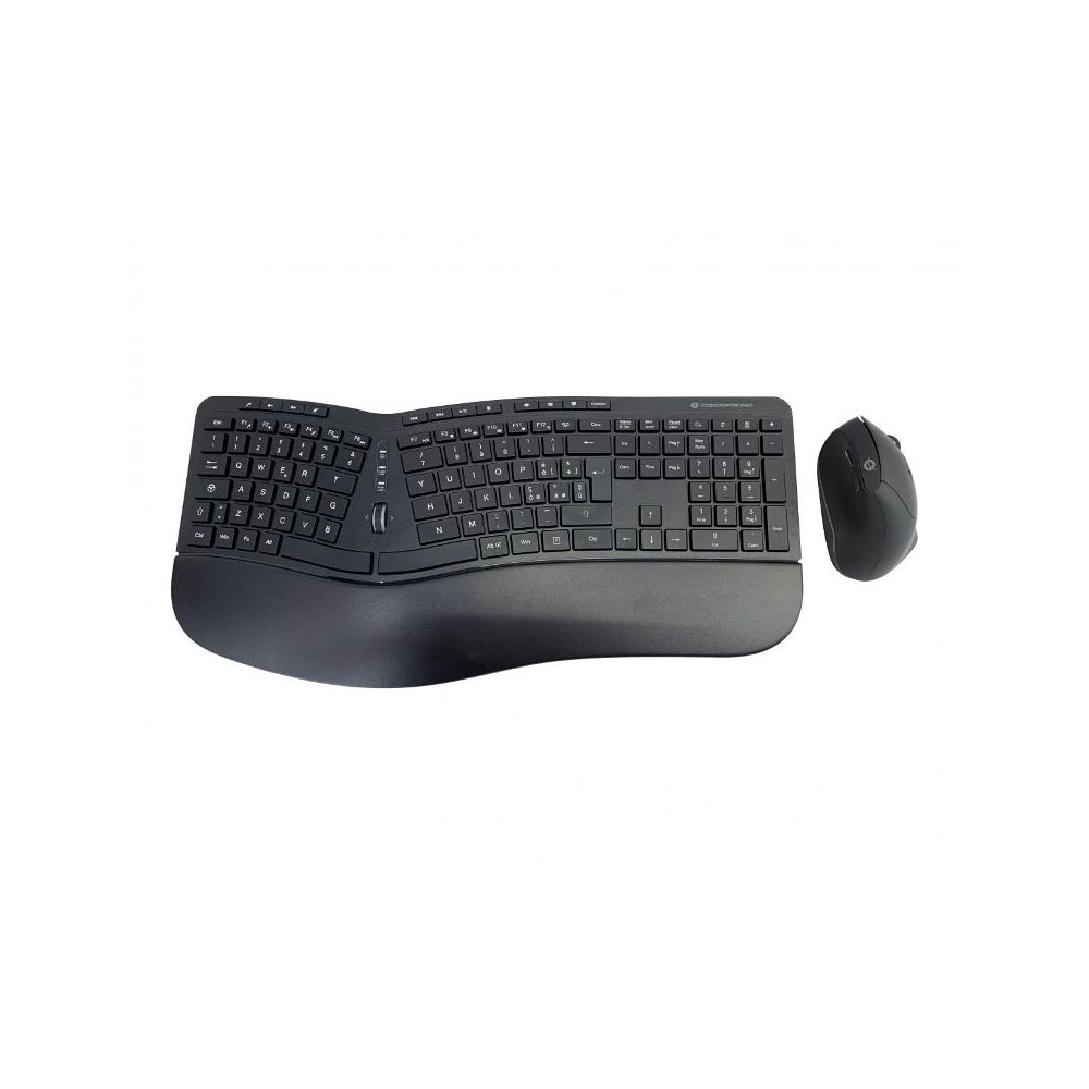 KIT TASTIERA + MOUSE ORAZIO02IT ERGONOMICA WIRELESS NERA