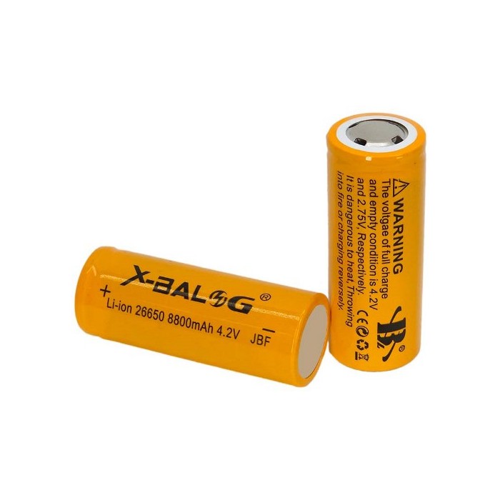 BATTERIE AL LITIO X-BALOG 4.2V 8800MAH CN-26650DC (2 PEZZI)