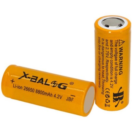 BATTERIE AL LITIO X-BALOG 4.2V 8800MAH CN-26650DC (2 PEZZI)