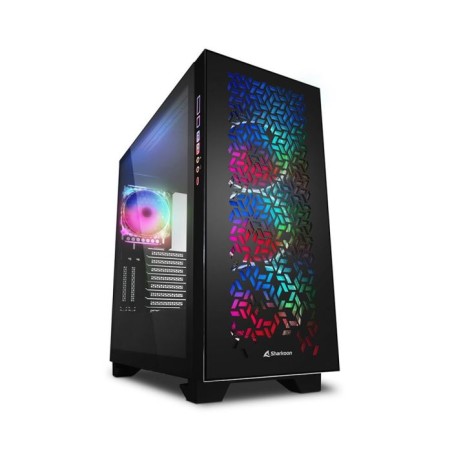 CASE GAMING ELITE SHARK CA300H BLACK RGB ATX NO ALIMENTATORE NERO