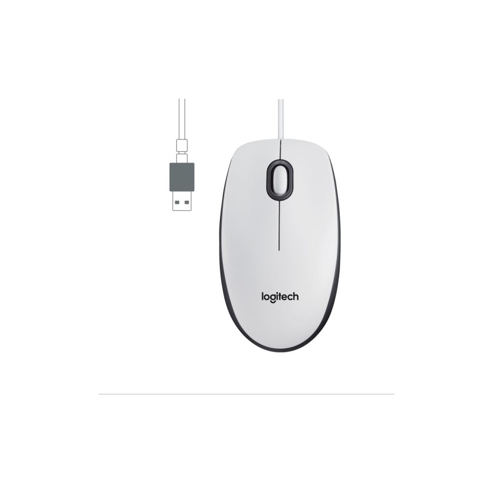 MOUSE OTTICO M100 BIANCO USB (910-006764