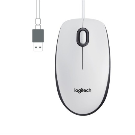 MOUSE OTTICO M100 BIANCO USB (910-006764