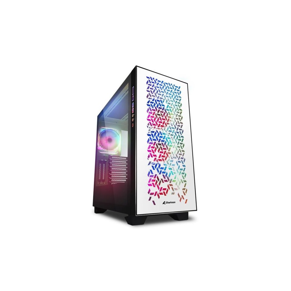 CASE GAMING ELITE SHARK CA300H WHITE RGB ATX NO ALIMENTATORE - BIANCO