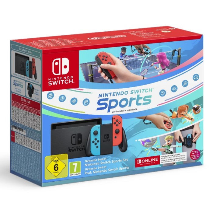 CONSOLE SWITCH 1.1 NEON BLUE / NEON RED + NINTENDO SWITCH SPORTS + 12 MESI NSO (SWICONIN0065)