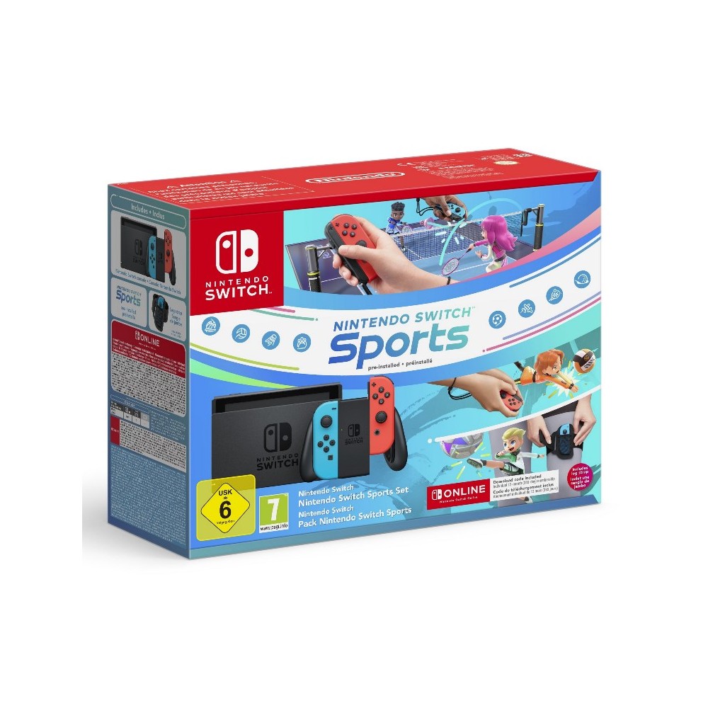 CONSOLE SWITCH 1.1 NEON BLUE / NEON RED + NINTENDO SWITCH SPORTS + 12 MESI NSO (SWICONIN0065)