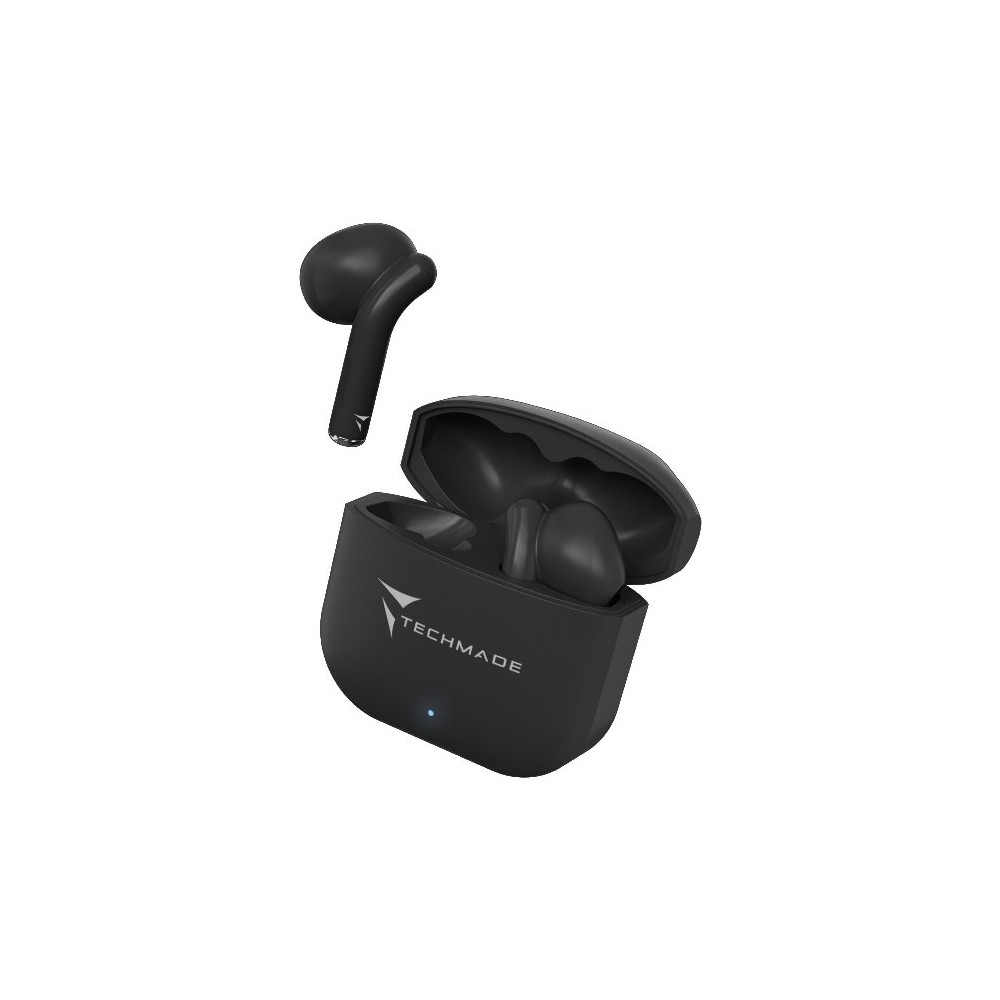 AURICOLARI BLUETOOTH CON BOX DI RICARICA NERI (TM-XM201-BK)