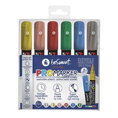 MARCATORE SET 6 COLOR MARKER METAL (00320053)