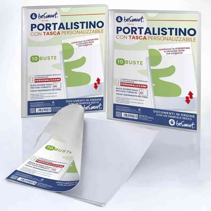 PORTALISTINO CON TASCA PERSONALIZZABILE 10 FOGLI (01310049)