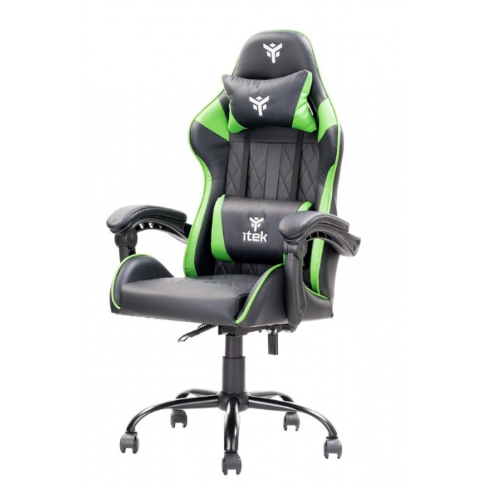 SEDIA RHOMBUS PF10 GAMING CHAIR - PVC - NERA/VERDE (ITCGPF10BG)