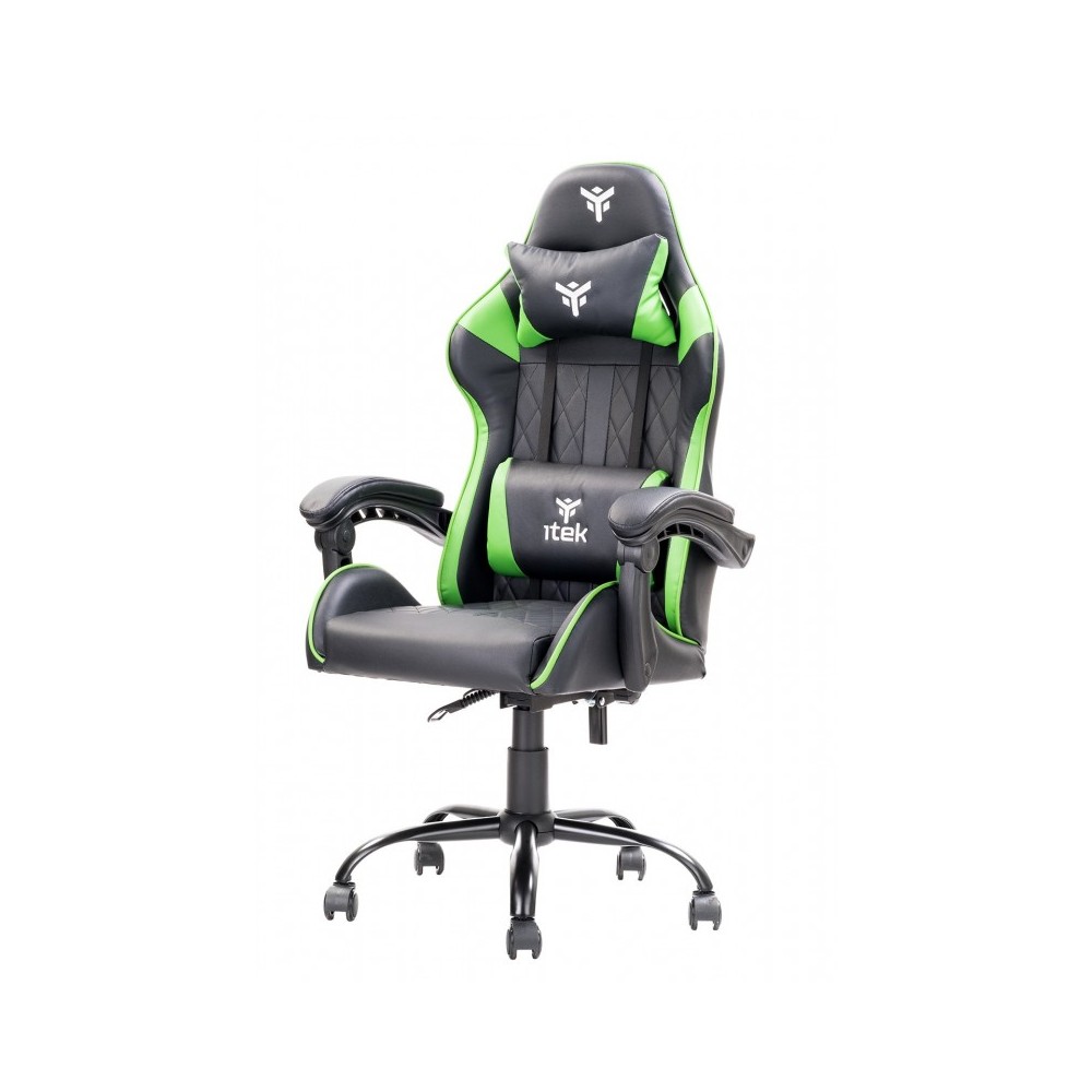 SEDIA RHOMBUS PF10 GAMING CHAIR - PVC - NERA/VERDE (ITCGPF10BG)