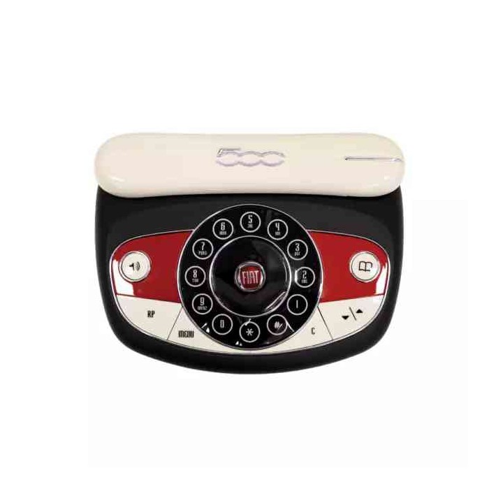 TELEFONO FISSO CORDLESS FIAT 500 TASTIERA TOUCH VIVAVOCE