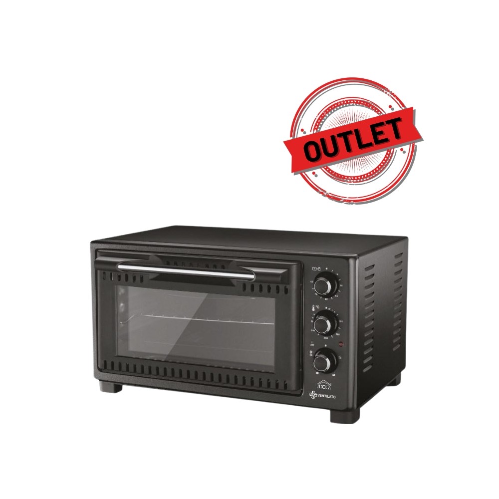 (OUTLET) FORNO ELETTRICO MBT1045 NERO 45LT SMALTATO VENTILATO