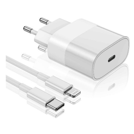 ADATTATORE CARICATORE IPHONE CAVO DA USB-C A LIGHTNING - 20W