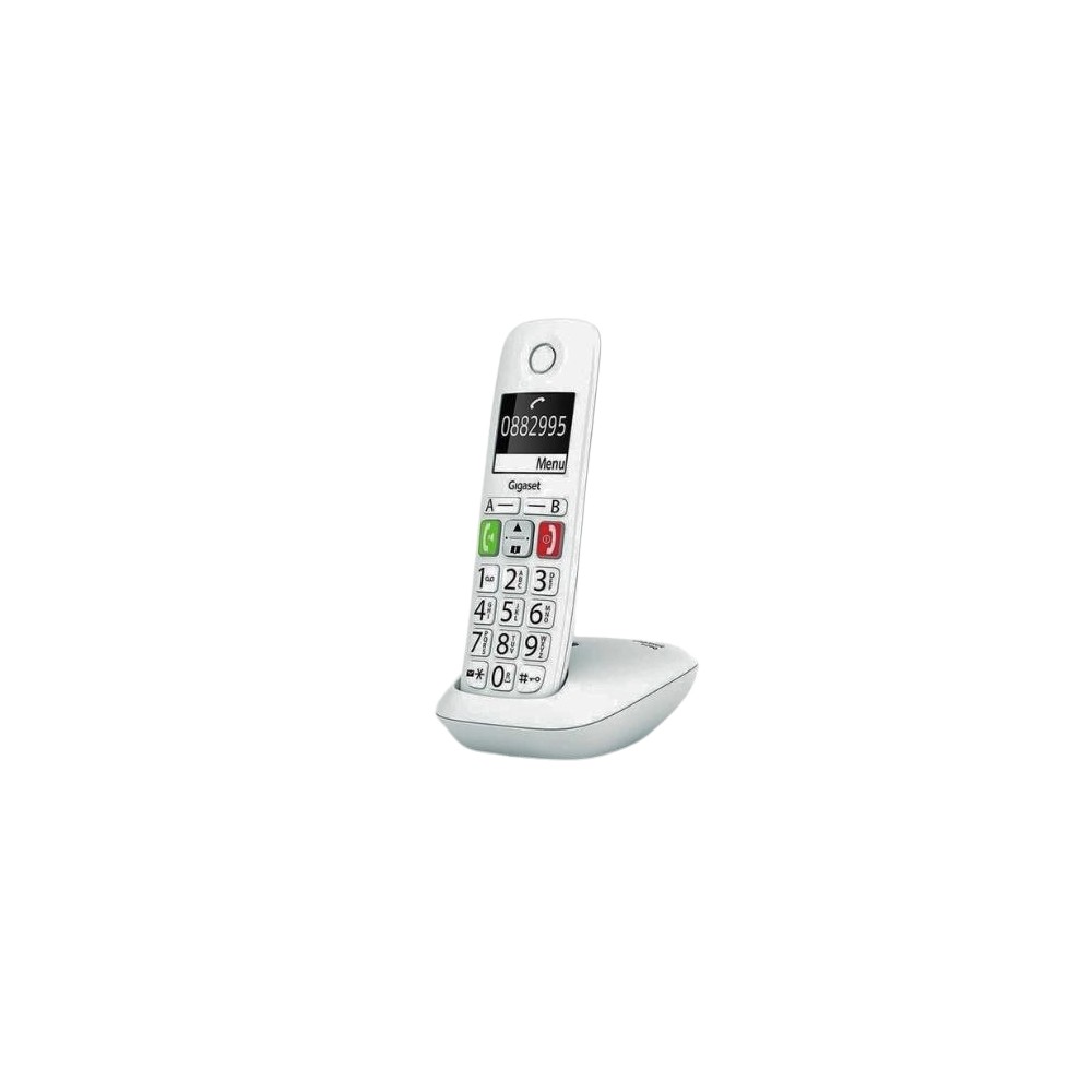 TELEFONO CORDLESS GIGASET E290 BIANCO NUMERI GRANDI