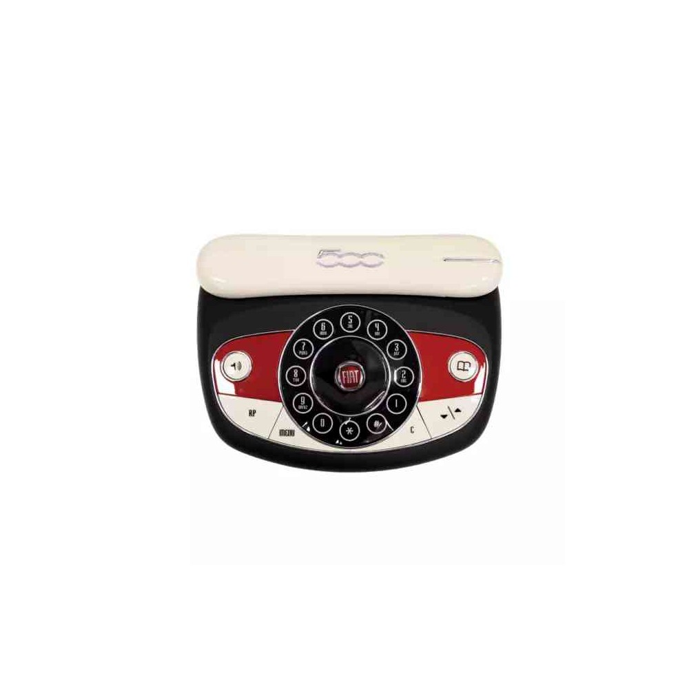 TELEFONO FISSO CORDLESS FIAT 500 TASTIERA TOUCH VIVAVOCE