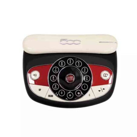 TELEFONO FISSO CORDLESS FIAT 500 TASTIERA TOUCH VIVAVOCE