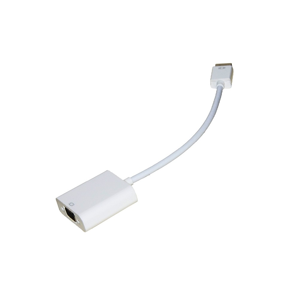 ADATTATORE HDMI MASCHIO - VGA FEMMINA CON AUDIO - JACK 3.5MM - BIANCO (LKADAT10B)