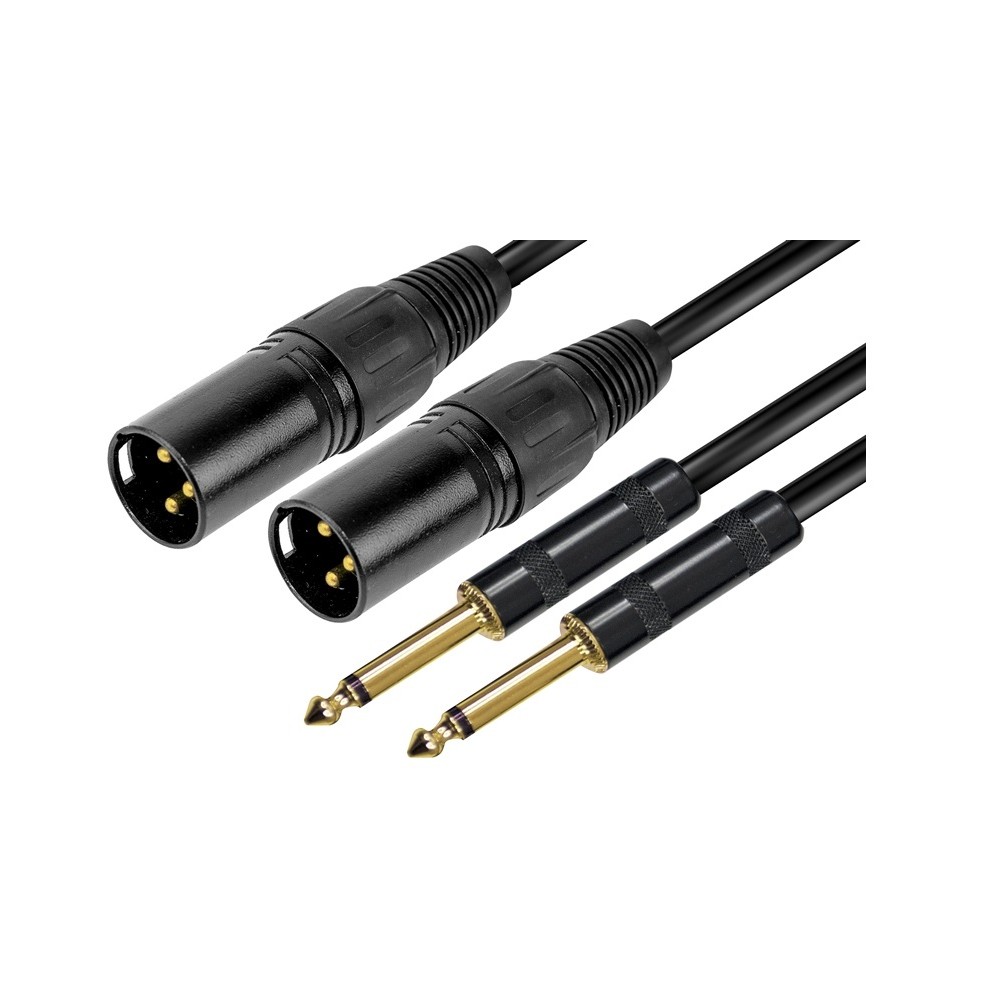 CAVO AUDIO 2 X XLR M / 2 X 6.3MM - 3MT (RDM C103)