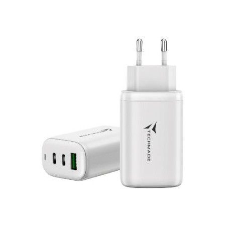 CARICABATTERIE USB-C/USB-A 65W FAST CHARGE (TM-P937-WH) BIANCO