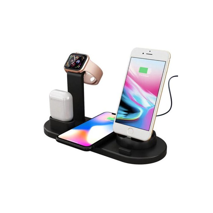 BASE STATION RICARICA SMARTPHONE WIRELESS CHARGING STAND NERO (Q-L023)