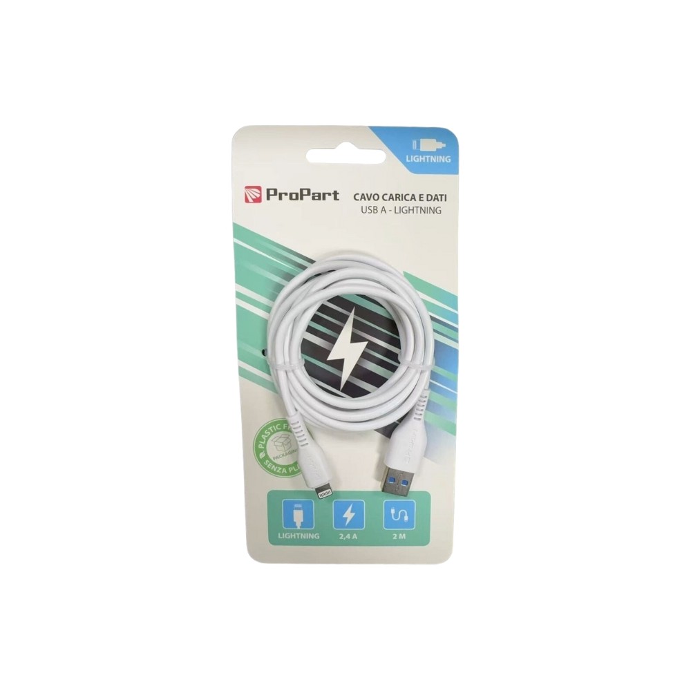 CAVO LIGHTNING - USB TIPO-A (PP2LT617W) ECL200 2MT BIANCO