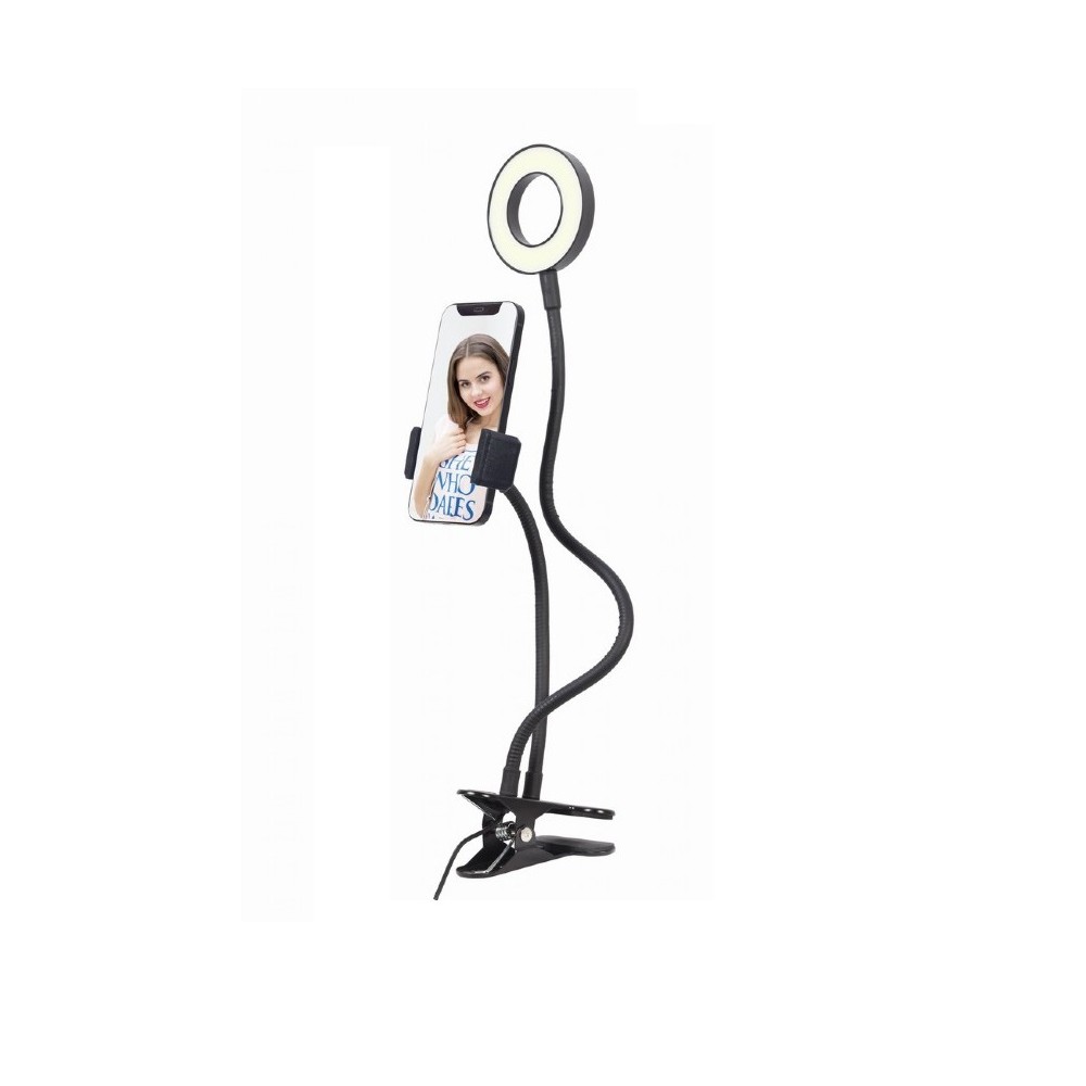 SELFIE RING LIGHT GEMBIRD CON PHONE HOLDER SELFIE LED-RING4-PH-01