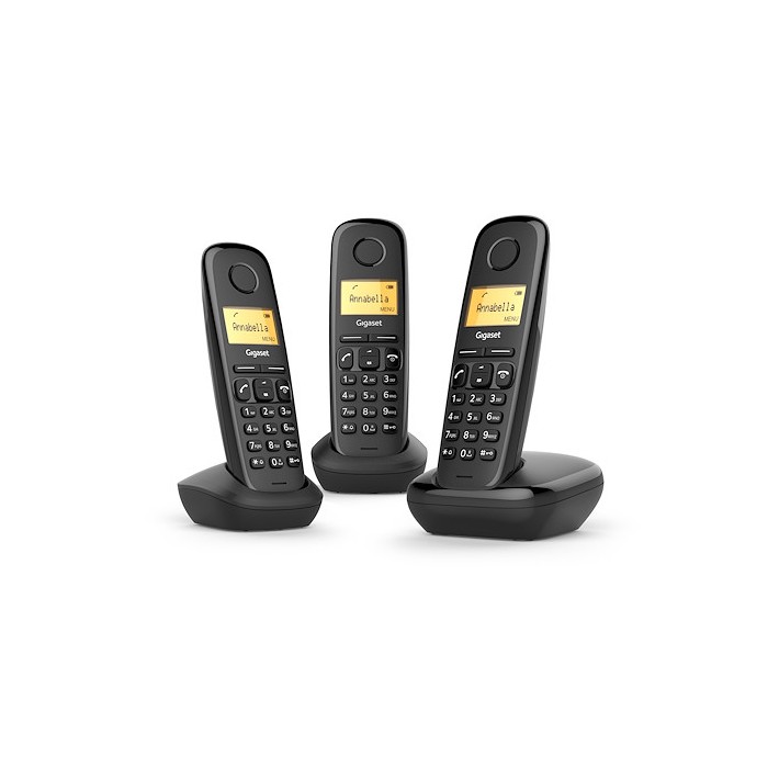 TELEFONO CORDLESS GIGASET A170 TRIO NERO (L36852-H2802-K111)