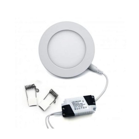 FARETTO LED 6 WATT - PANNELLO INCASSO ROTONDO - LUCE NATURALE BIANCA