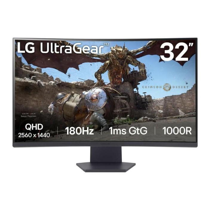 MONITOR 31.5" GAMING ULTRAGEAR 32GS60QC-B LED QUAD HD 2560X1440 CURVO 180HZ 1MS