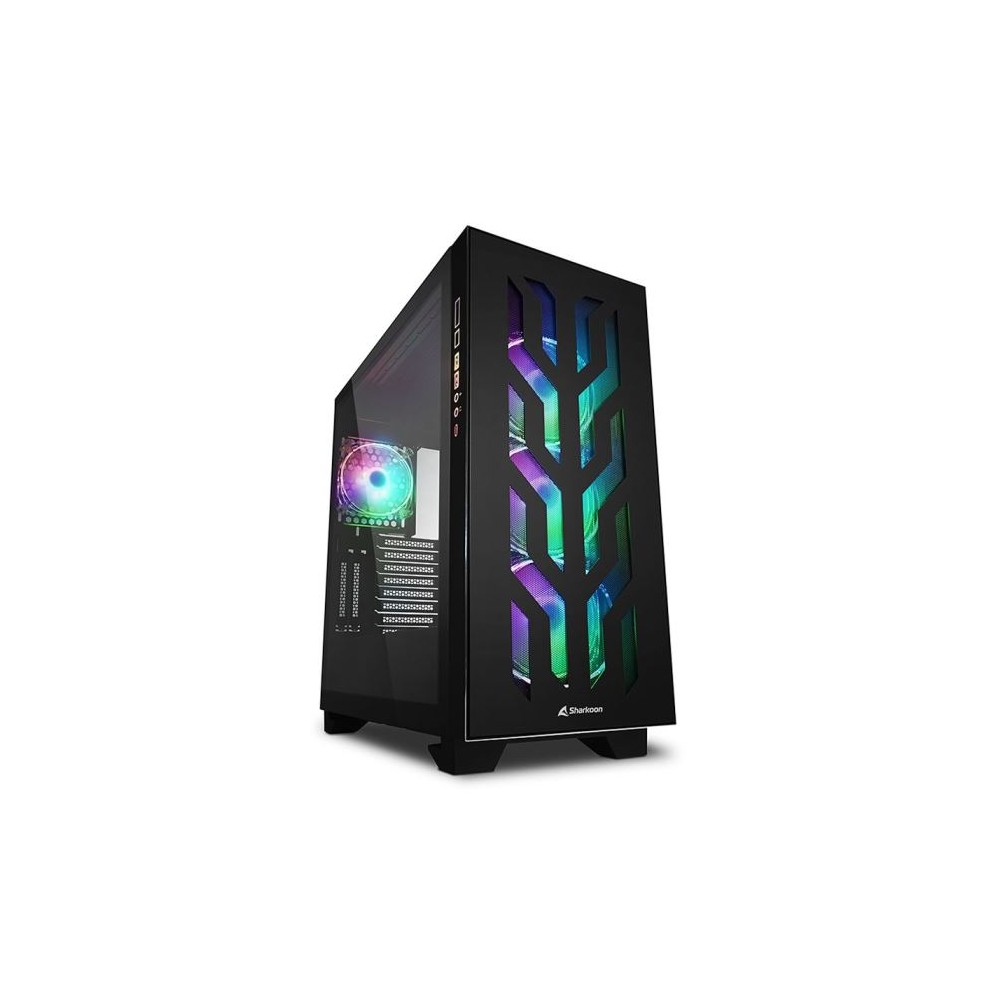 CASE GAMING CA300T SHARK BLACK ATX NERO RGB NO ALIMENTATORE