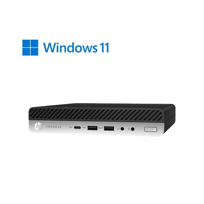 PC HP 400-600 G4 MINI PC INTEL CORE I3-8X00T 16GB 240GB SSD WINDOWS 11 PRO - RICONDIZIONATO - GAR. 12 MESI