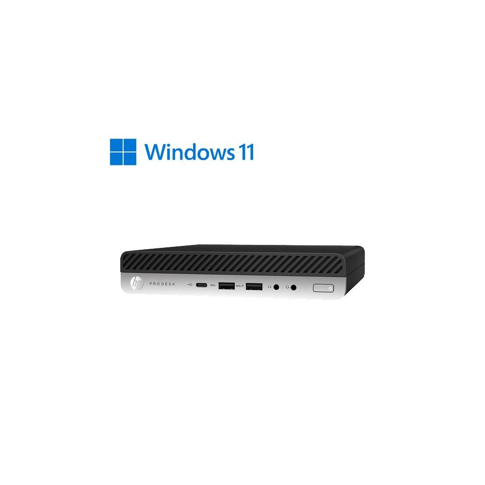 PC HP 400-600 G4 MINI PC INTEL CORE I3-8X00T 16GB 240GB SSD WINDOWS 11 PRO - RICONDIZIONATO - GAR. 12 MESI