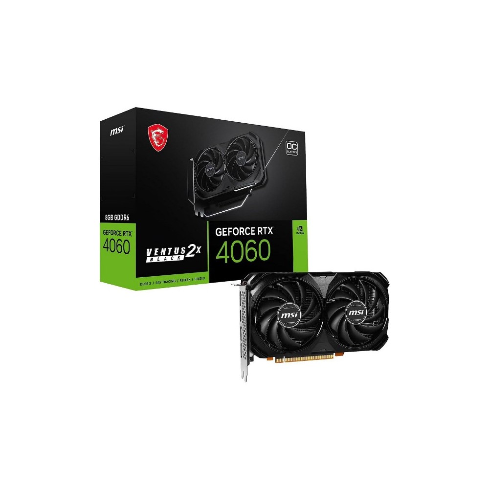 SCHEDA VIDEO GEFORCE RTX 4060 VENTUS 2X BLACK OC 8 GB (V516-004R)