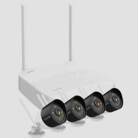 KIT SISTEMA DI SORVEGLIANZA DI SICUREZZA VIDEO HD WIRELESS A 4 CANALI VIDEOCAMERE (K4W-3TC)