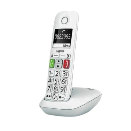 TELEFONO CORDLESS GIGASET E290 BIANCO NUMERI GRANDI