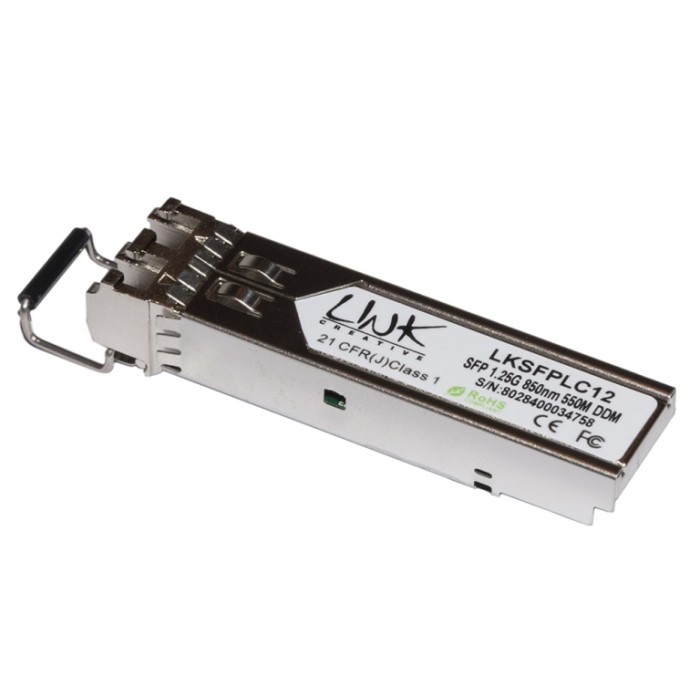 MODULO MINIGBIC (SFP) MULTIMODE LC DUPLEX 1000Base-SX, 850nm 1,25 GBPS 550 MT CON DDM (LKSFPLC12)