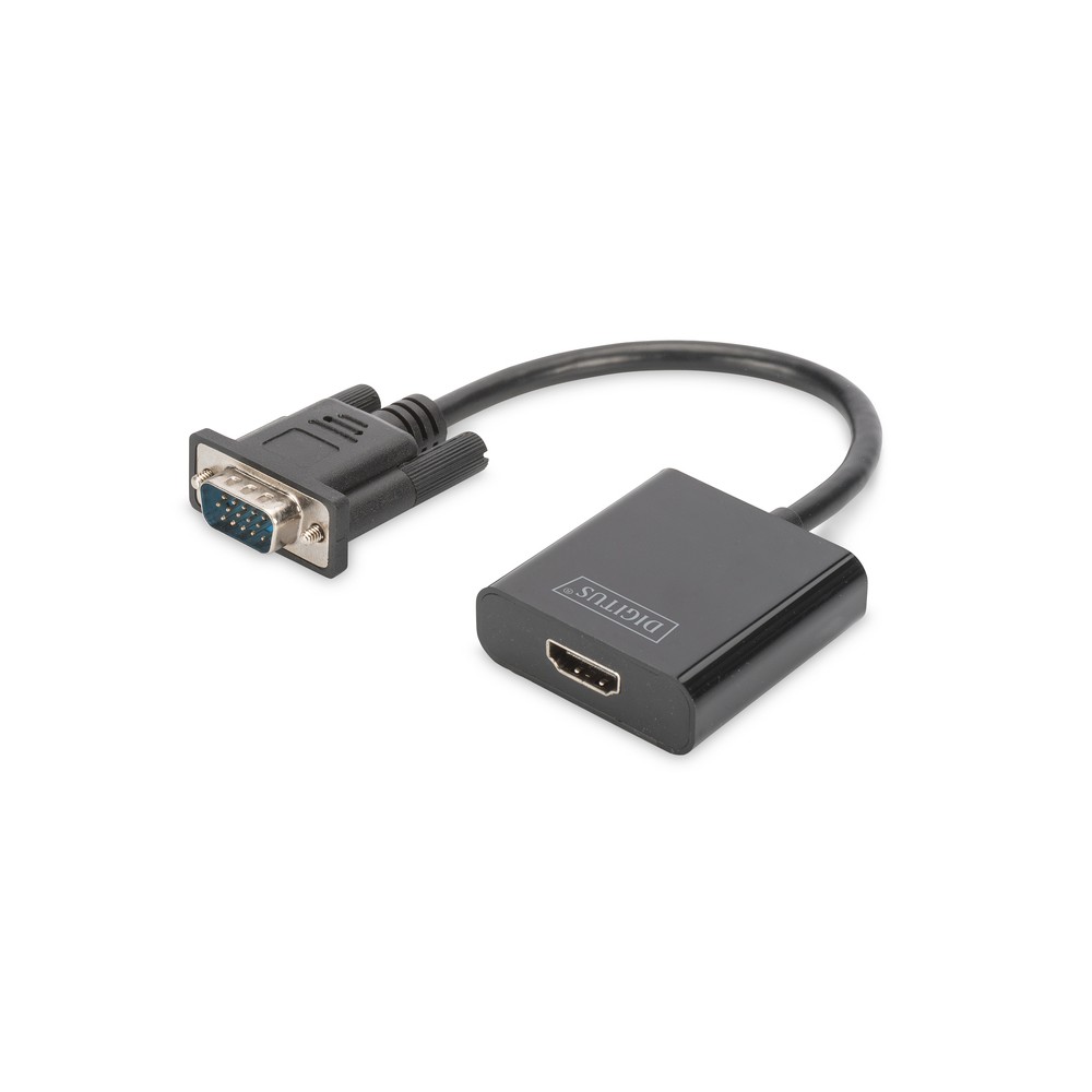 CONVERTITORE DA VGA A HDMI + AUDIO (3,5 MM) FULL HD (1080P) 15 CM