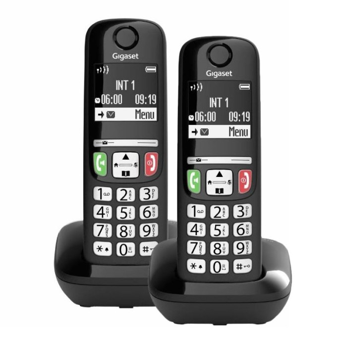 TELEFONO CORDLESS GIGASET E270 DUO NERO (L36852-H2816-K131)