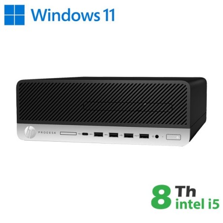 PC HP 600 G4 - 800 G5 SFF INTEL CORE I5-8 GEN. 16GB 480GB SSD WINDOWS 11 PRO - RICONDIZIONATO - GAR. 12 MESI